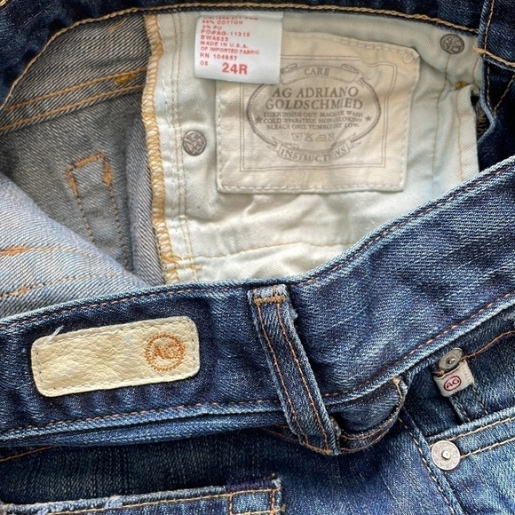 Sz24 Adriano Goldschmied AG Tomboy boyfriend fit Distressed Medium Wash in VGUC - Picture 14 of 16
